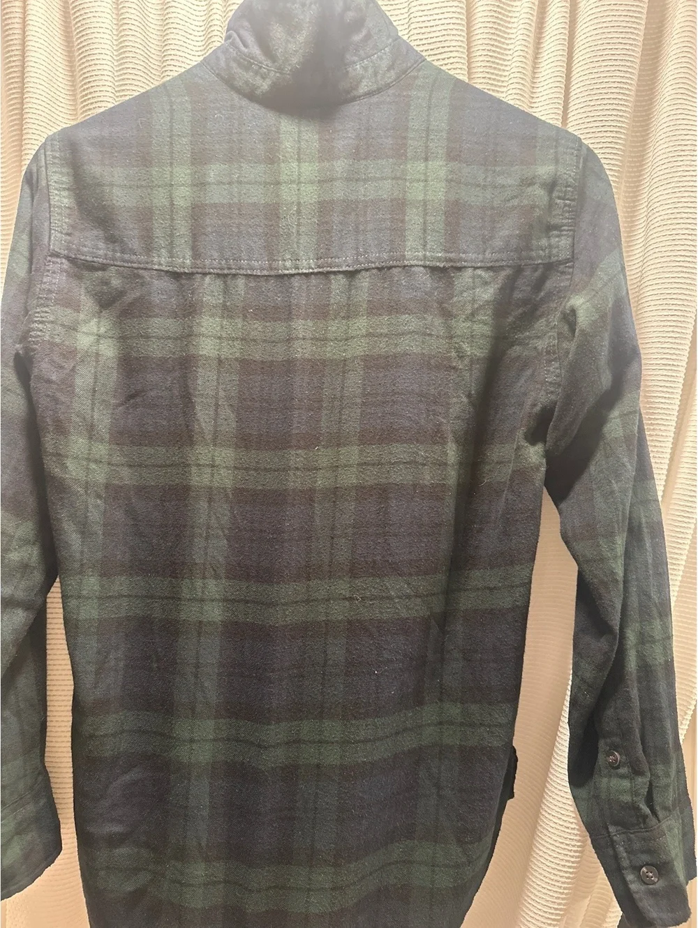 (4)Abercrombie & Fitch Soft & F Collection XS Green and Black Plaid Shirt